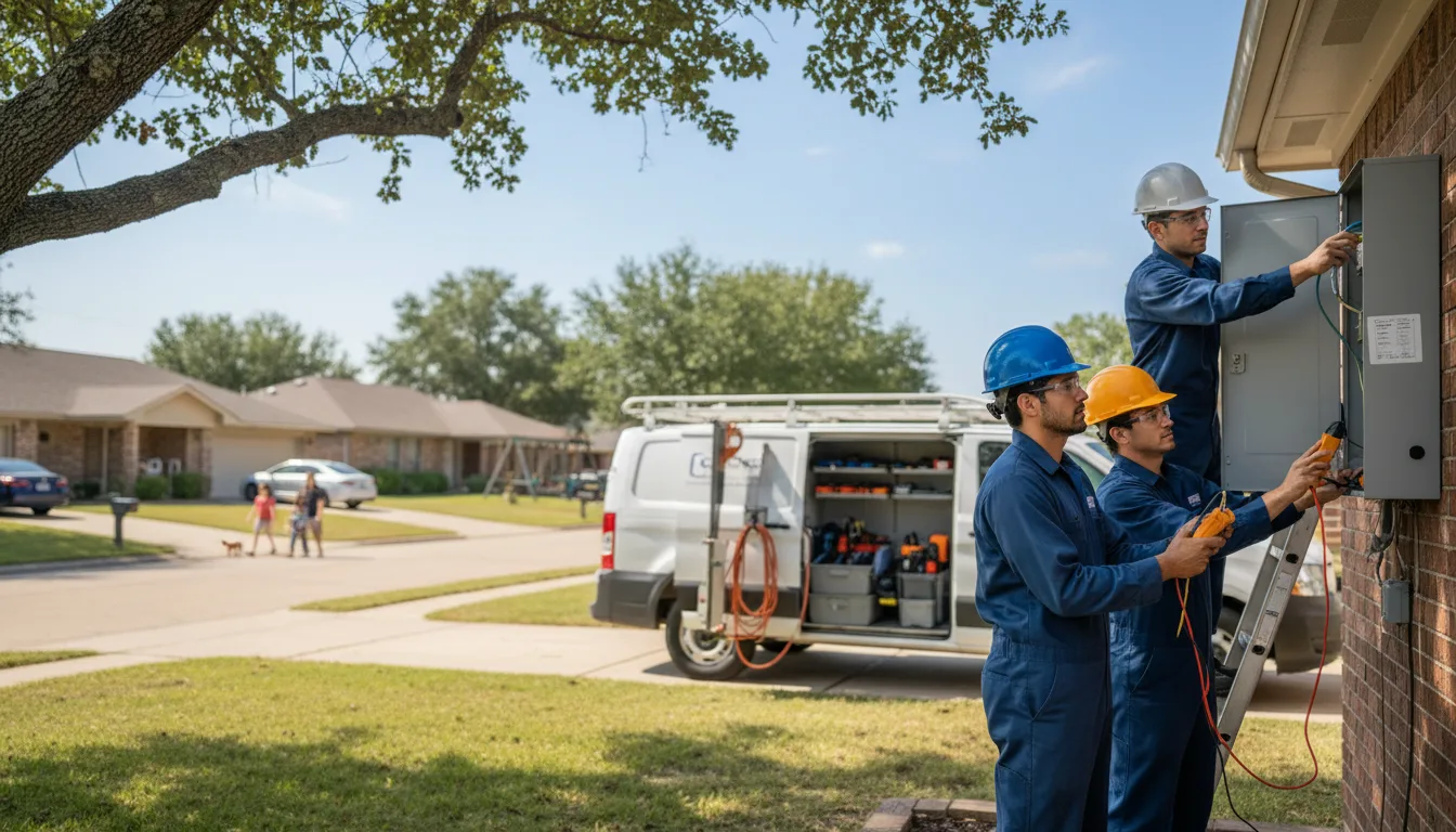 Certified electrician providing emergency electrical services in Mcintire, IA